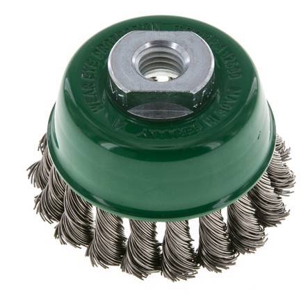 Cup Brush 65 mm (M 14X2) Stainless Steel Wire 0.5 mm (18xBraided)