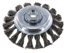 Bevel Brush Braided 100X12 mm ( M14X2) Steel Wire