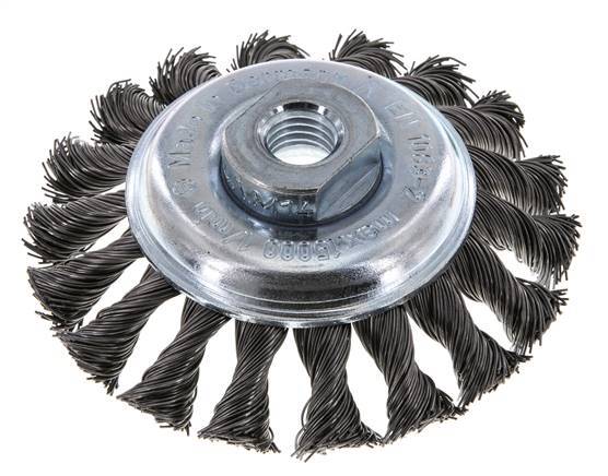Bevel Brush Braided 100X12 mm ( M14X2) Steel Wire