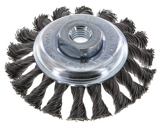 Bevel Brush Braided 100X12 mm ( M14X2) Steel Wire