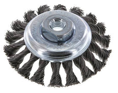 Bevel Brush Braided 100X12 mm ( M14X2) Steel Wire