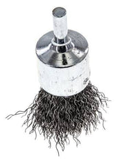 End Wire Brush 23 mm 6 mm Shaft Steel Wire 0.3 mm Corrugated