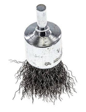 End Wire Brush 23 mm 6 mm Shaft Steel Wire 0.3 mm Corrugated