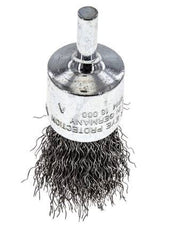 End Wire Brush 23 mm 6 mm Shaft Steel Wire 0.3 mm Corrugated