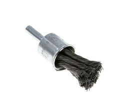 End Wire Brush 19 mm 6 mm Shaft Steel Wire 0.35 mm 6xBraided