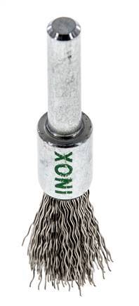 End Wire Brush 12 mm 6 mm Shaft Stainless Steel Wire 0.3 mm Corrugated