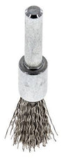 End Wire Brush 12 mm 6 mm Shaft Stainless Steel Wire 0.3 mm Corrugated