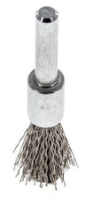 End Wire Brush 12 mm 6 mm Shaft Stainless Steel Wire 0.3 mm Corrugated