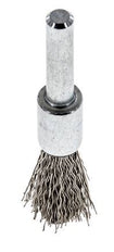 End Wire Brush 12 mm 6 mm Shaft Stainless Steel Wire 0.3 mm Corrugated