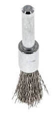End Wire Brush 12 mm 6 mm Shaft Stainless Steel Wire 0.3 mm Corrugated