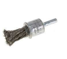 End Wire Brush 19 mm 6 mm Shaft Stainless Steel Wire 0.35 mm 6xBraided