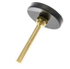 0 to +60°C Plastic Bimetallic Thermometer 80mm Cabinet 100mm Stem with Thermowell