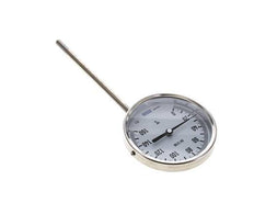 0 to +160°C Stainless Steel Bimetallic Thermometer 100mm Cabinet 160mm Stem Bottom
