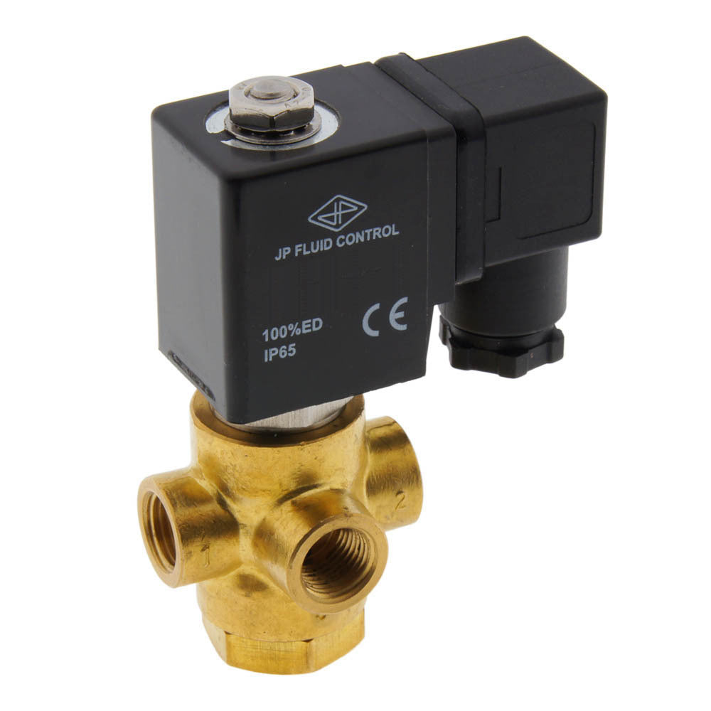 Solenoid Valve TP-DB 1/4'' 3/2 Way NO Brass FKM 0-3.2bar 24V AC