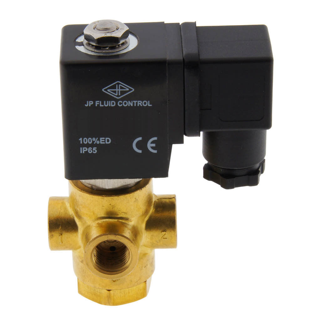 Solenoid Valve TP-DC 1/4'' 3/2 Way DI Brass FKM 0-3.2bar 230V AC