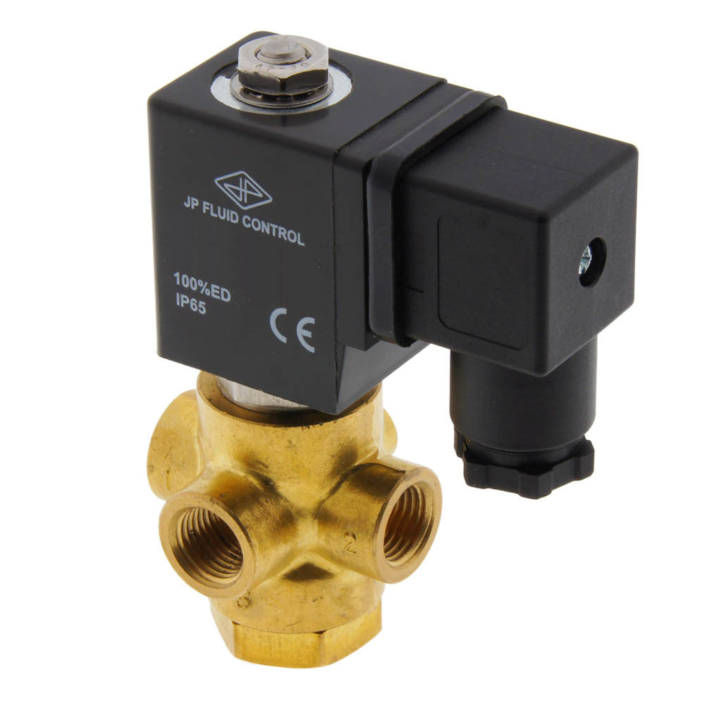 Solenoid Valve TP-DA 1/4'' 3/2 Way NC Brass FKM 0-3.2bar 380V AC