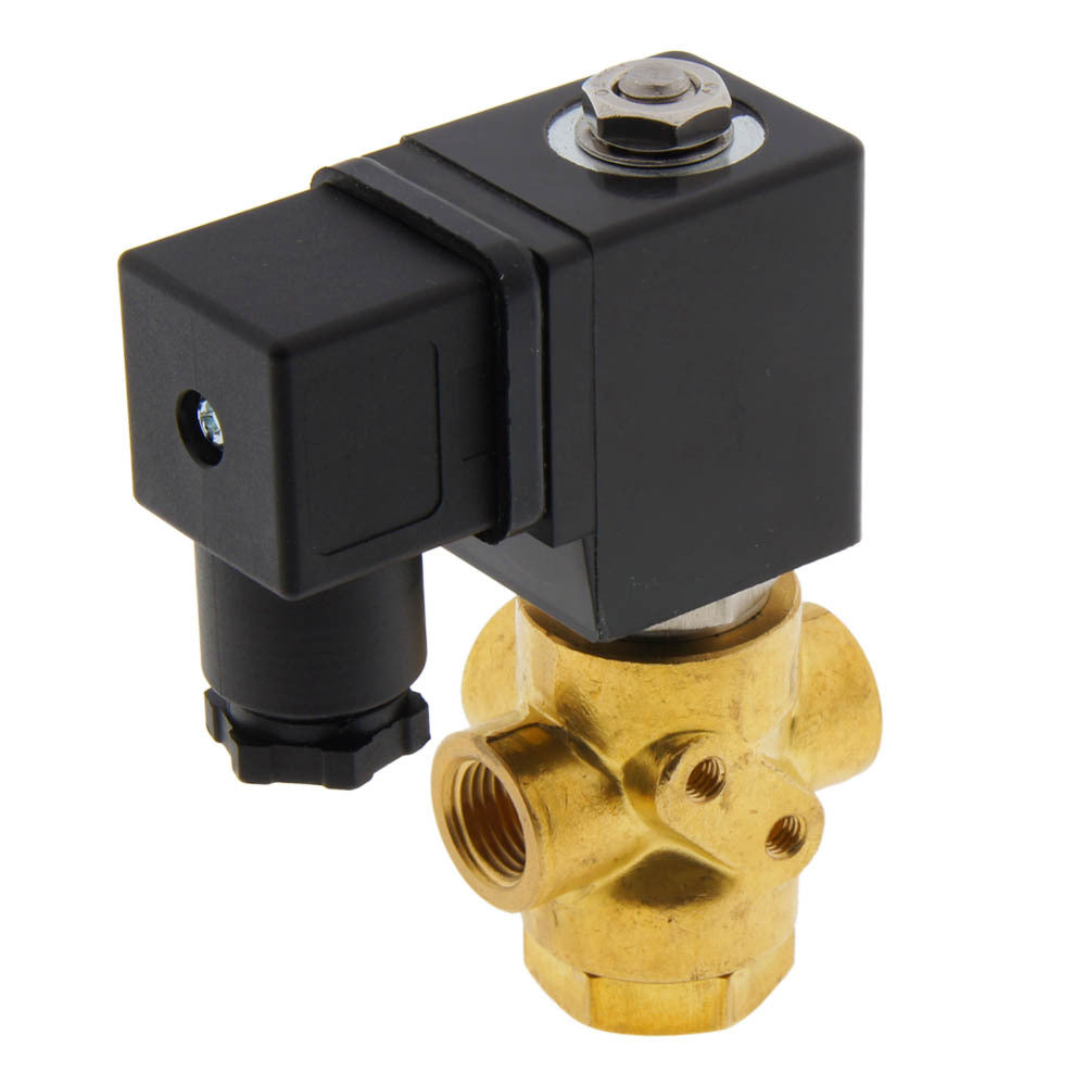 Solenoid Valve TP-DD 1/4'' 3/2 Way UN Brass EPDM 0-0.8bar 12V DC