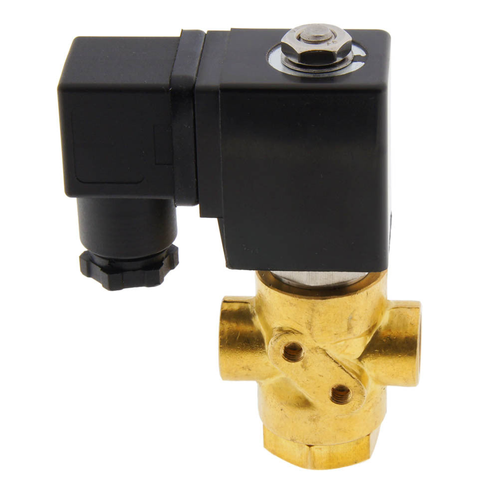 Solenoid Valve TP-DC 1/4'' 3/2 Way DI Brass FKM 0-3.2bar 230V AC