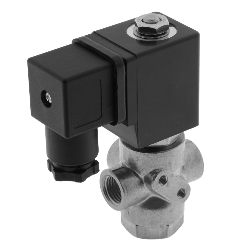 Solenoid Valve TP-DD 1/4'' 3/2 Way UN Stainless Steel FKM 0-1.7bar 24V AC