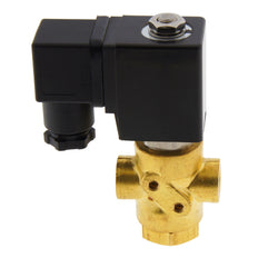 Solenoid Valve TP-DD 1/8'' 3/2 Way UN Brass FKM 0-4bar 12V DC