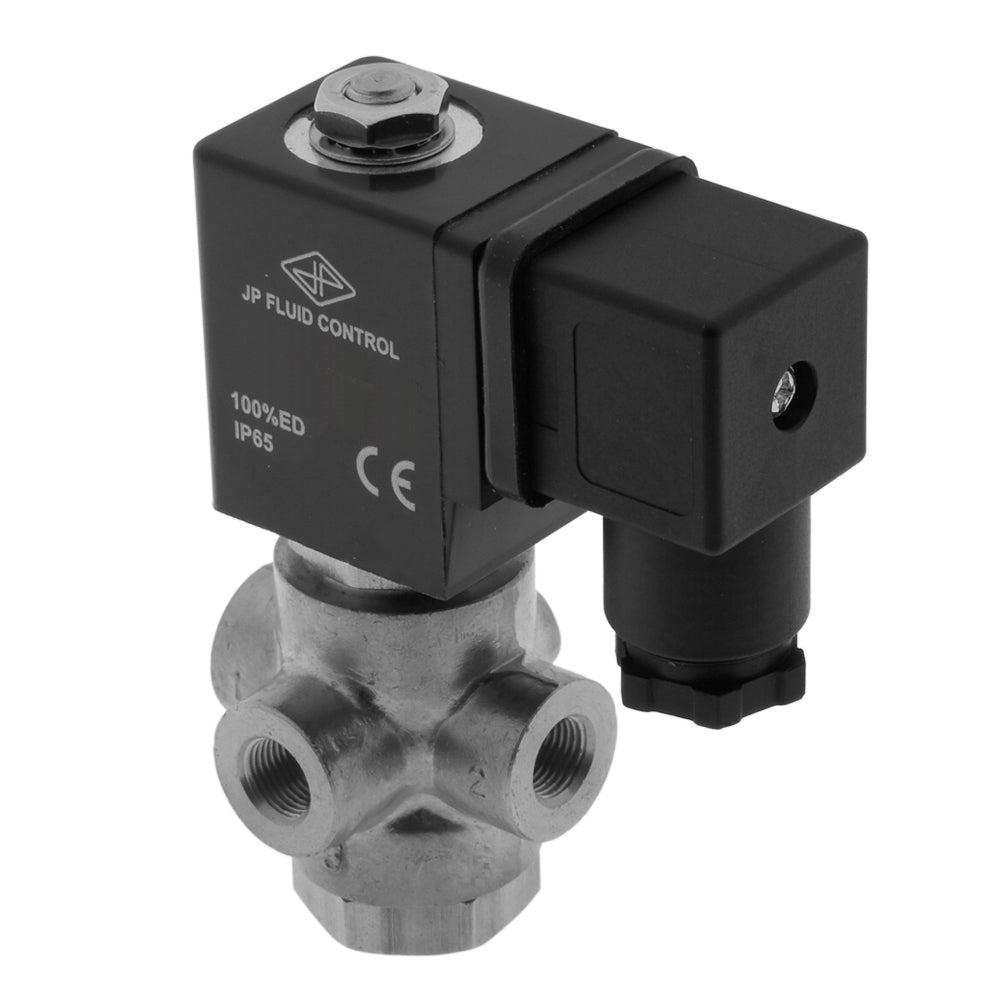 Solenoid Valve TP-DD 1/8'' 3/2 Way UN Stainless Steel FKM 0-5bar 24V AC