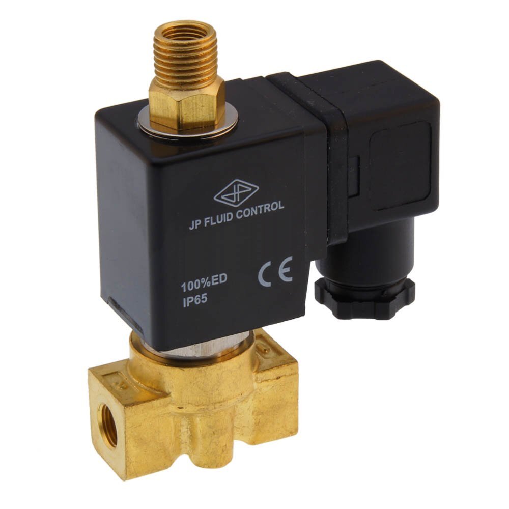 Solenoid Valve TW-DA 1/8'' 3/2 way NC brass FKM 0-10bar 120V AC