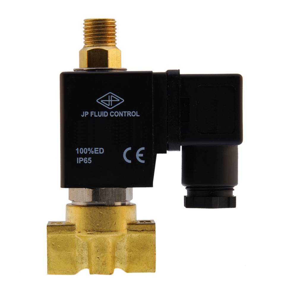 Solenoid Valve TW-DA 1/8'' 3/2 way NC brass FKM 0-10bar 120V AC