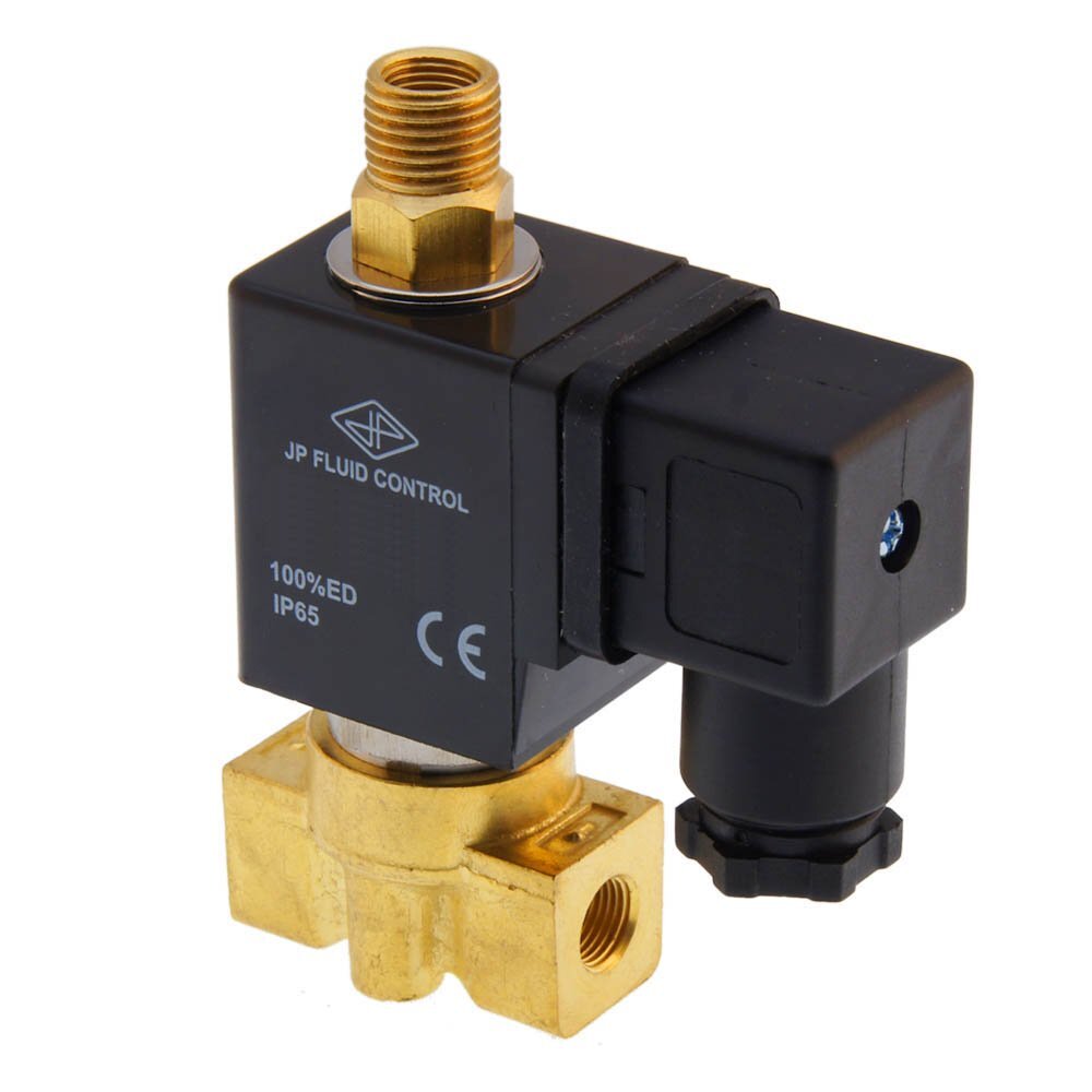 Solenoid Valve TW-DA 1/8'' 3/2 way NC brass EPDM 0-10bar 24V AC