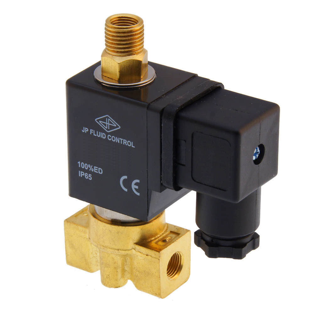Solenoid Valve TW-DC 1/8'' 3/2 way DI brass FKM 0-8bar 12V DC