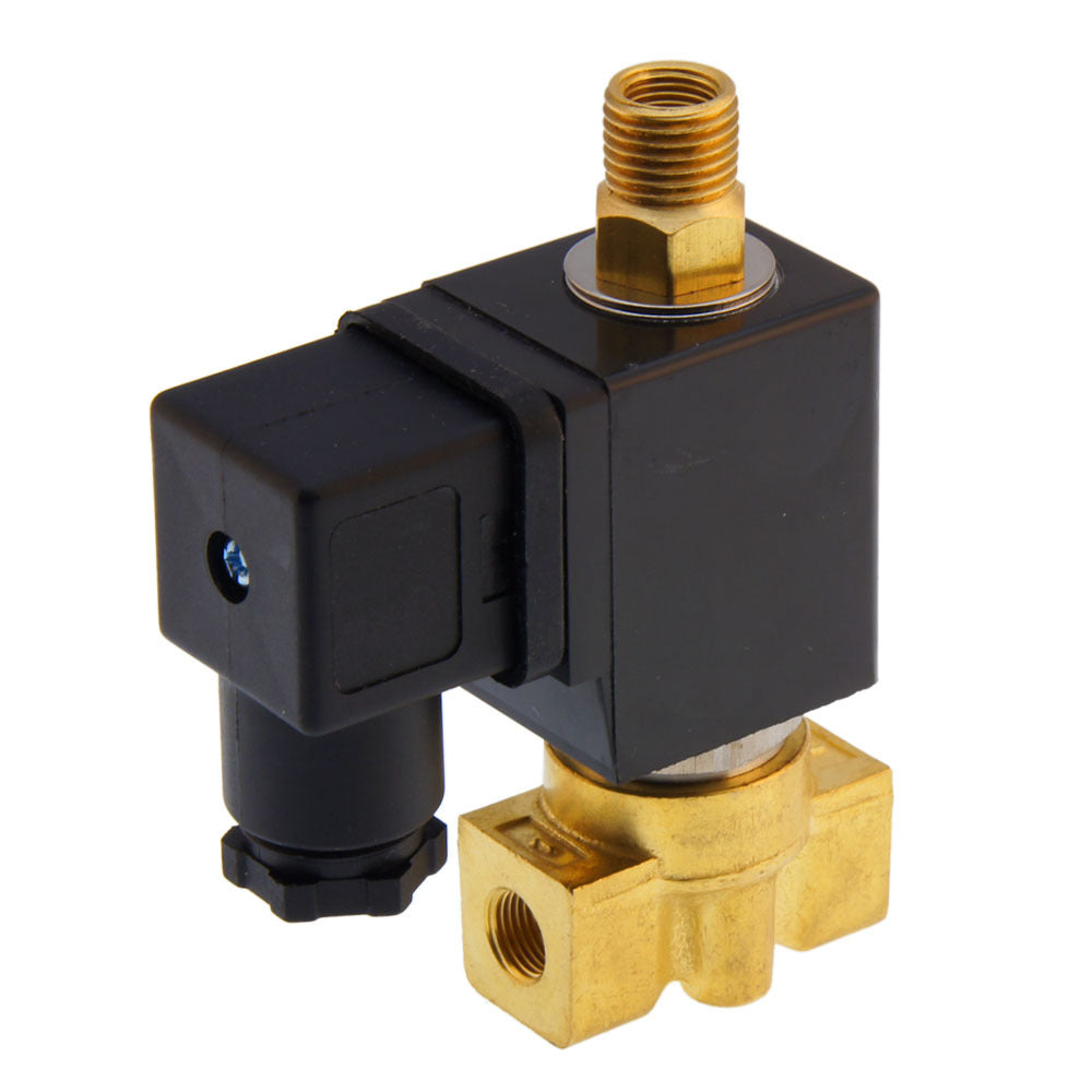 Solenoid Valve TW-DC 1/8'' 3/2 way DI brass FKM 0-8bar 12V DC