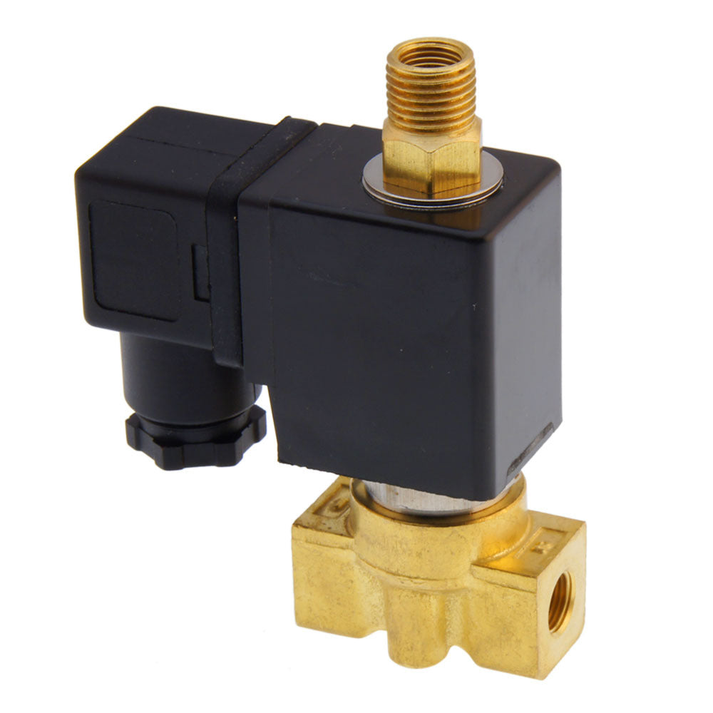 Solenoid Valve TW-DC 1/8'' 3/2 way DI brass FKM 0-12bar 230V AC