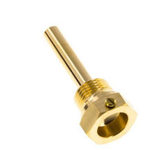Copper Alloy G 1/2 Inch Bolt Fix Thermowell for 63mm Stem Max 160°C and 6 Bars