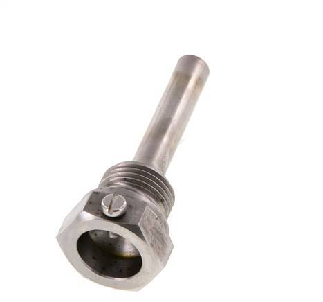 Steel St35 G 1/2 Inch Thermowell for 63mm Stem Max 600°C and 25 Bars
