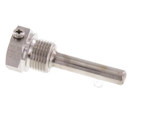 Stainless Steel G 1/2 Inch Bolt Fix Thermowell for 63mm Stem Max 600°C and 25 Bars