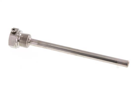 Stainless Steel G 1/2 Inch Bolt Fix Thermowell for 160mm Stem Max 600°C and 25 Bars