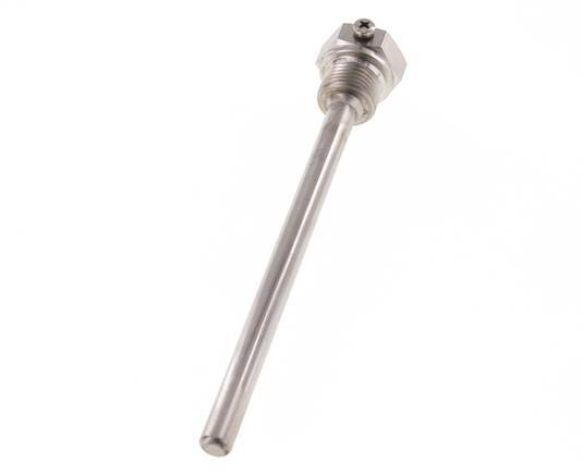 Stainless Steel G 1/2 Inch Bolt Fix Thermowell for 160mm Stem Max 600°C and 25 Bars