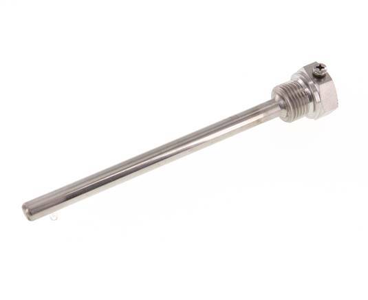 Stainless Steel G 1/2 Inch Bolt Fix Thermowell for 160mm Stem Max 600°C and 25 Bars