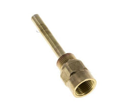 Copper Alloy G 1/2 Inch Thermowell for 100mm Stem Max 160°C and 6 Bars