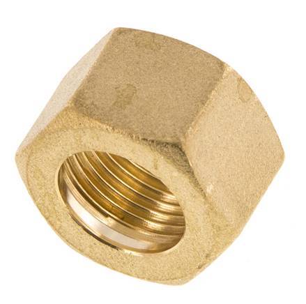 M20x1.5 x 15mm Brass Union nut for Compression fitting [2 Pieces]
