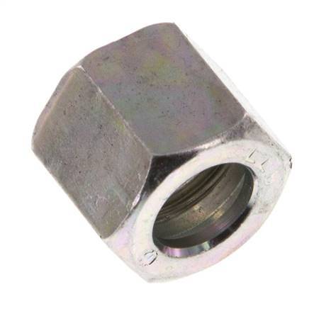 M12x1 x 8LL Zinc plated Steel Union nut for Cutting ring [20 Pieces]