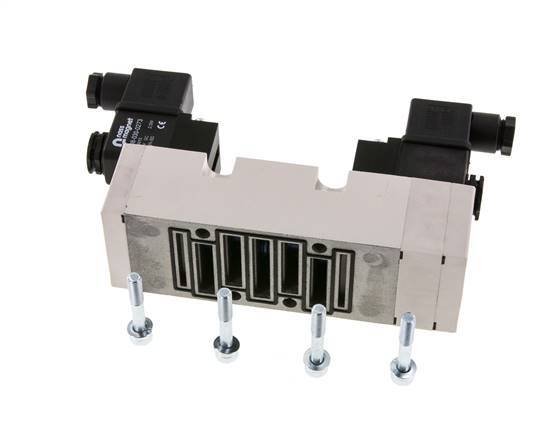 5/3 ISO 5599-2 Exhaust Center Solenoid Valve 115V AC 2-10bar/28-140psi YPC