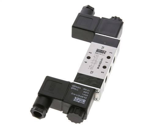 5/3 G1/8'' Exhaust Center Solenoid Valve 230V AC 3-10bar/42-140psi Airtec