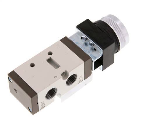 5/2 G1/4'' (G1/8'') Push Button Valve Green 0-8bar/0-112psi YPC