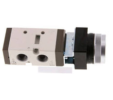 5/2 G1/4'' (G1/8'') Push Button Valve Green 0-8bar/0-112psi YPC