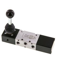 5/3 G1/8'' Exhaust Center Hand Lever Valve -0.95-10bar/-13.2-140psi