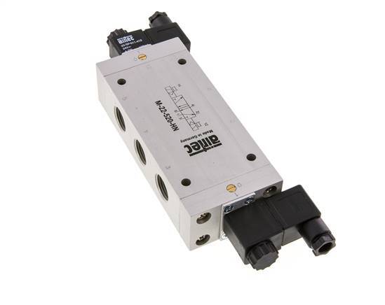 5/2 G1/2'' Bistable Solenoid Valve 115V AC 1-10bar/14-140psi Airtec