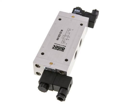 5/2 G1/2'' Bistable Solenoid Valve 115V AC 1-10bar/14-140psi Airtec
