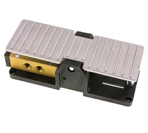 5/3 G1/4'' Center Closed Foot Pedal Valve Detent 2.5-10bar/35.0-140psi