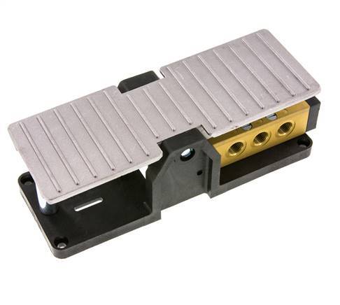 5/3 G1/4'' Center Closed Foot Pedal Valve Detent 2.5-10bar/35.0-140psi