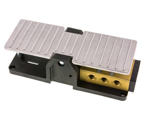 5/3 G1/4'' Center Closed Foot Pedal Valve Detent 2.5-10bar/35.0-140psi